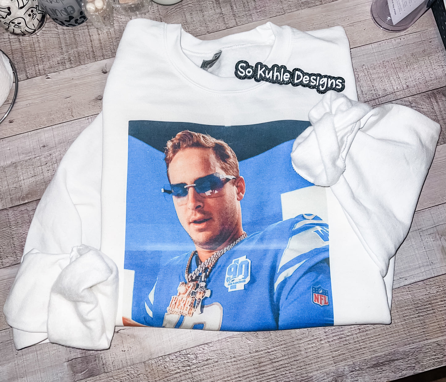 QB White Crewneck