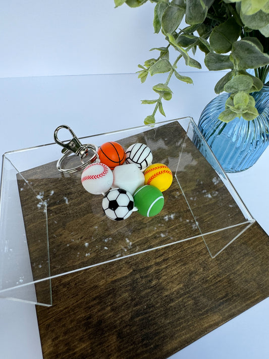 Sports Flower Keychain