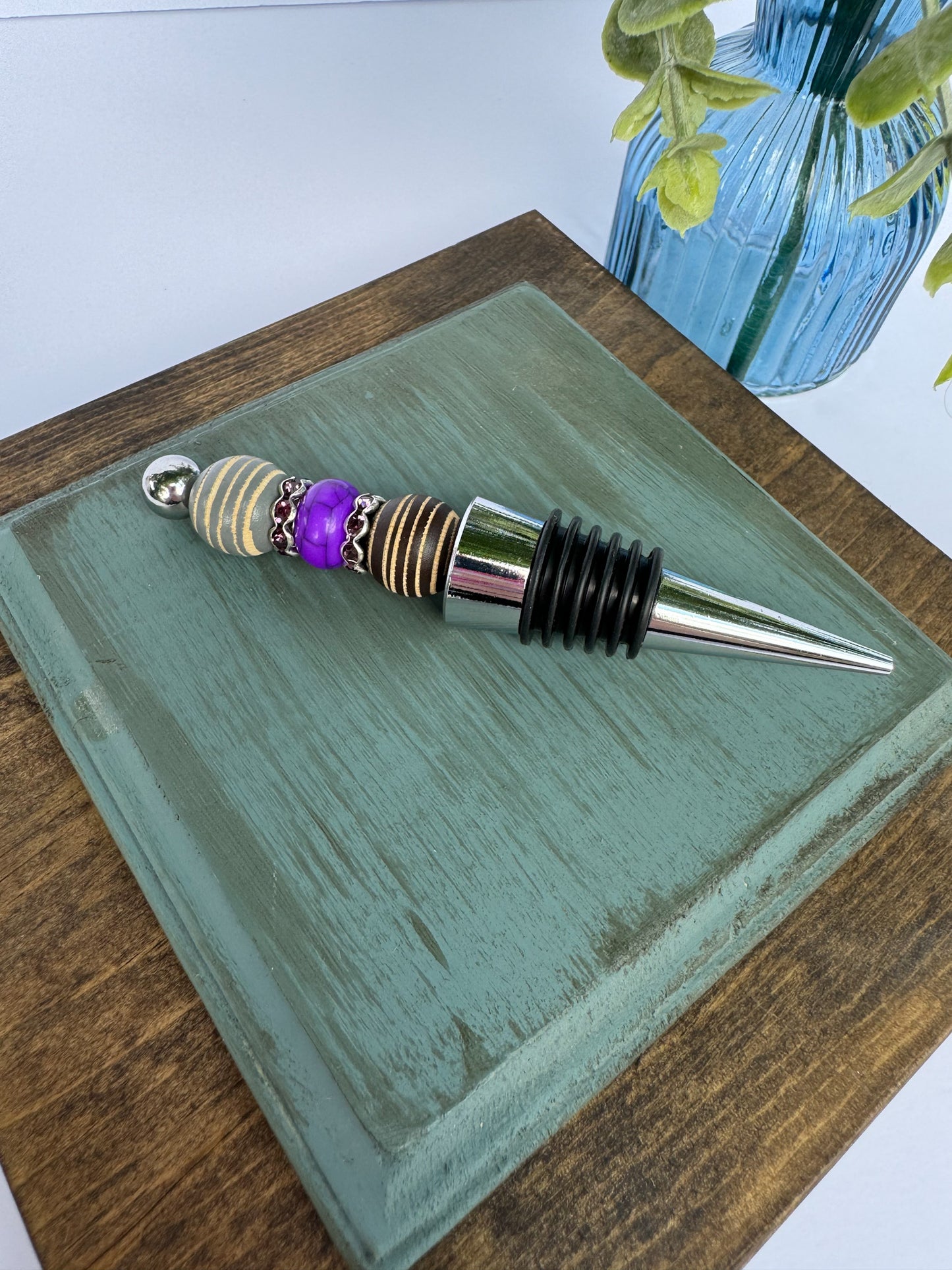 Purple Wine Bottle Stopper