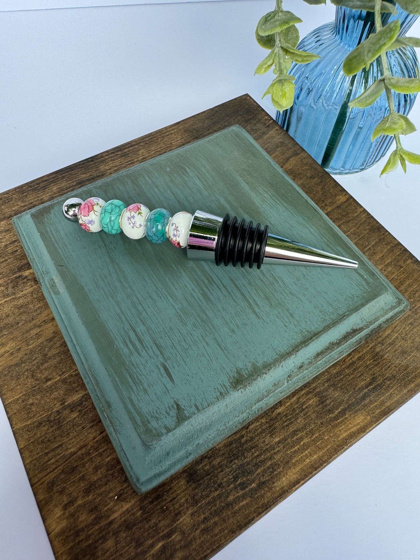 Vintage Floral Wine Bottle Stopper