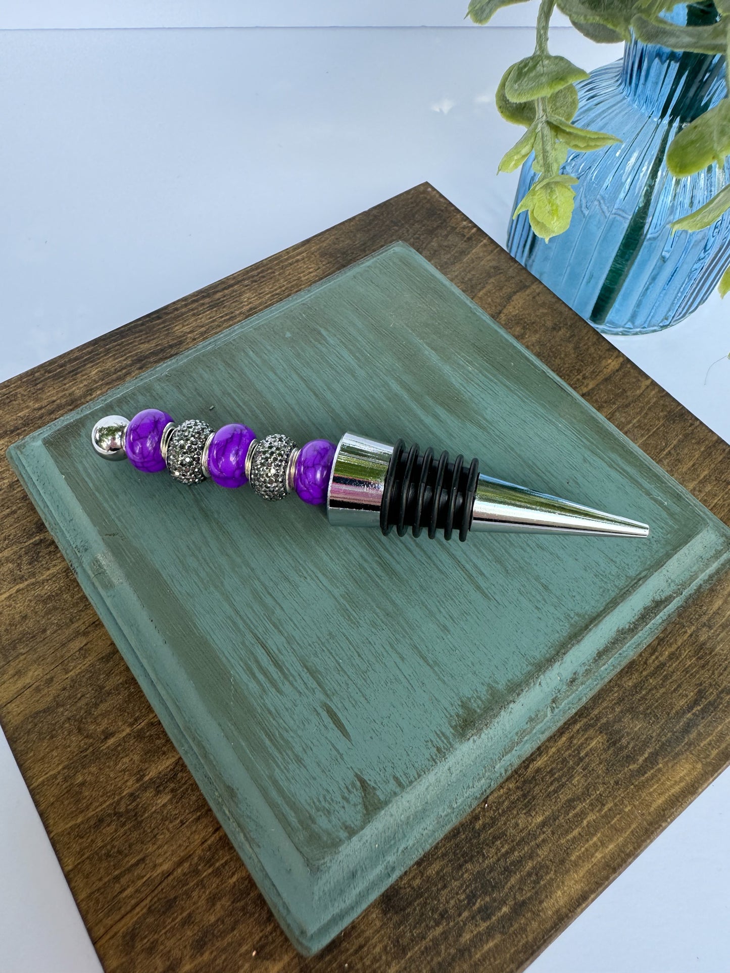 Vintage Purple Wine Bottle Stopper